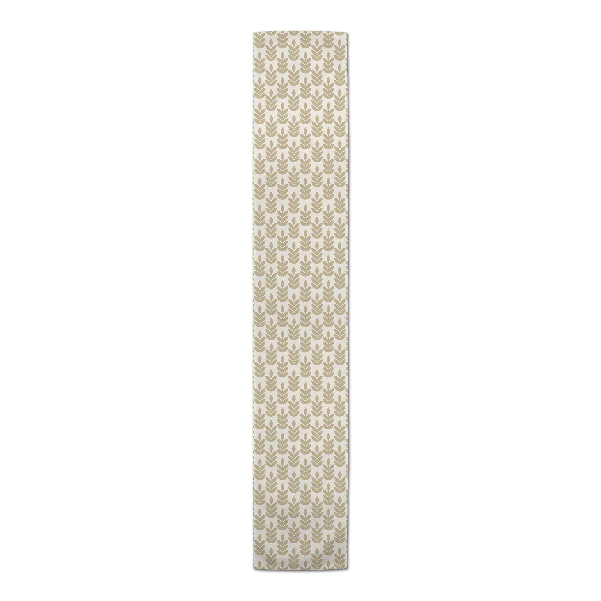 Gold Leaf Pattern 16" x 72" Cotton Twill Runner